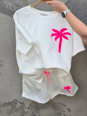 Aline - palm set short wit