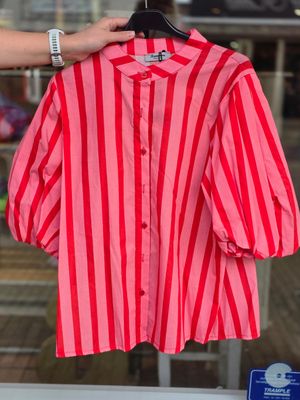 Aline - blouse streep red streep