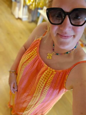 Aline - spaghetti jurk aztec