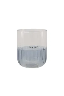 ZUSSS drinkglas leukerd  0706-028 grijsblauw