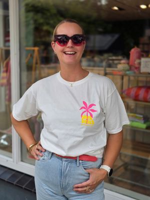 Aline - t-shirt Shell Beach wit