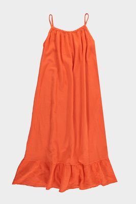 Aline- spaghetti jurk oranje