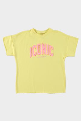 Aline - Iconic sweat t-shirt geel