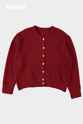 Aline vestje ronde h bordeaux