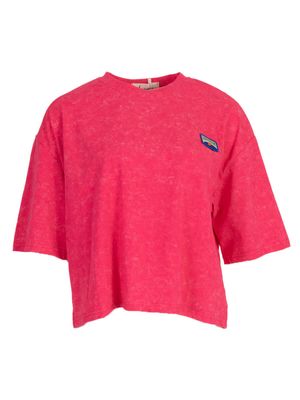 t-shirt uni vintage fuchsia