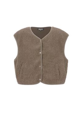 Aline - teddy gilet taupe