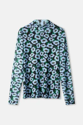 POM Amsterdam SP9274 Turtleneck Wild flower blue