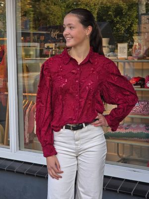 Aline - blouse Joëlle bordeaux