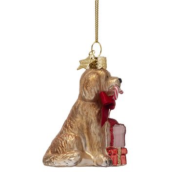 Vondels - Ornament cockapoo dog with candy cane