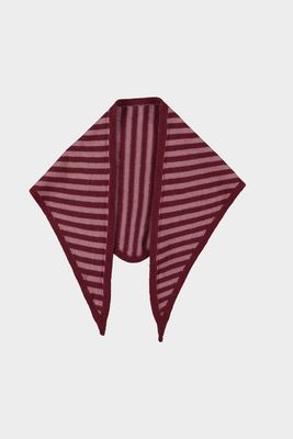 Aline - sjaal driehoek bordeaux