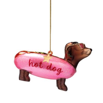 Vondels - Ornament pink hotdog