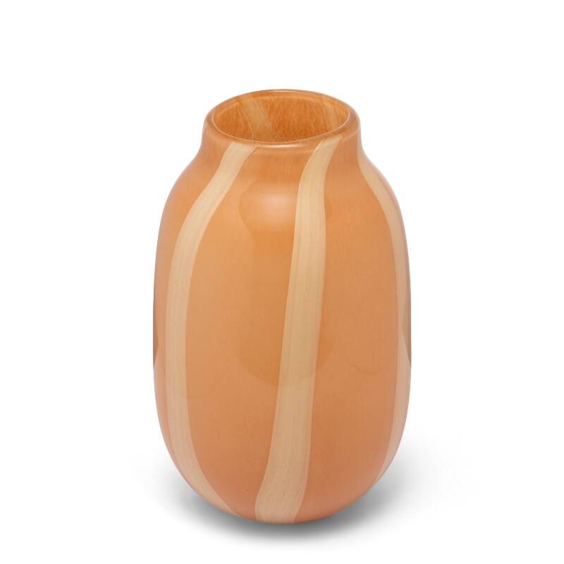 Vondels - striped vaas beige