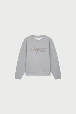 Fabienne Chapot Terry sweater - Dark Grey Melange