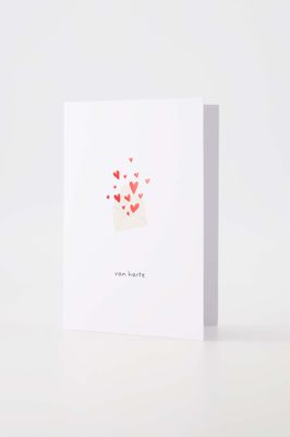 ZUSSS wenskaart 0801-0074 wit / rood