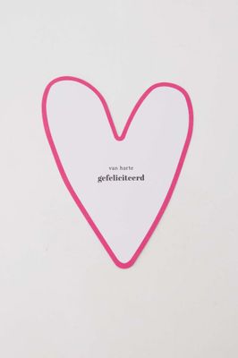 ZUSSS wenskaart 0801-0020 wit / roze