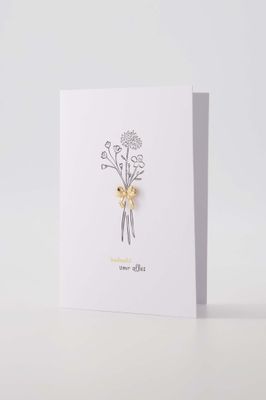 ZUSSS wenskaart 0801-0018 wit / zwart / goud