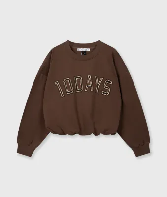 10DAYS sweater 20-814-6201 dark truffle