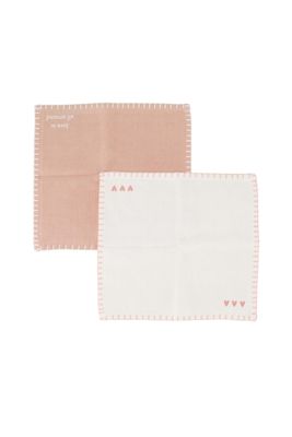 ZUSSS vaatdoekjes 0710-0031 off white / roze