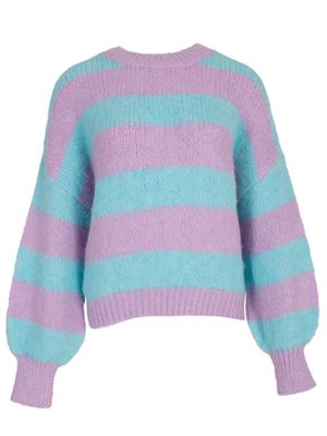 Aline - pullover stripe blue/lila