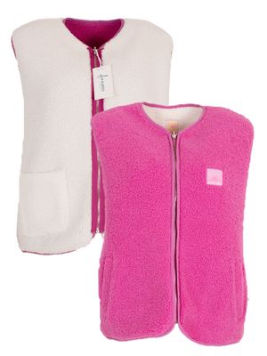 Aline - reversible gilet borg fuchsia roze