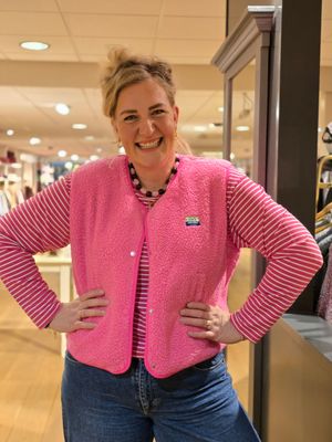 Aline - lm t-shirt fuchsia streep