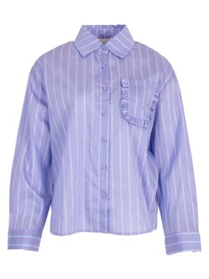 Aline - blouse lila streep ruches