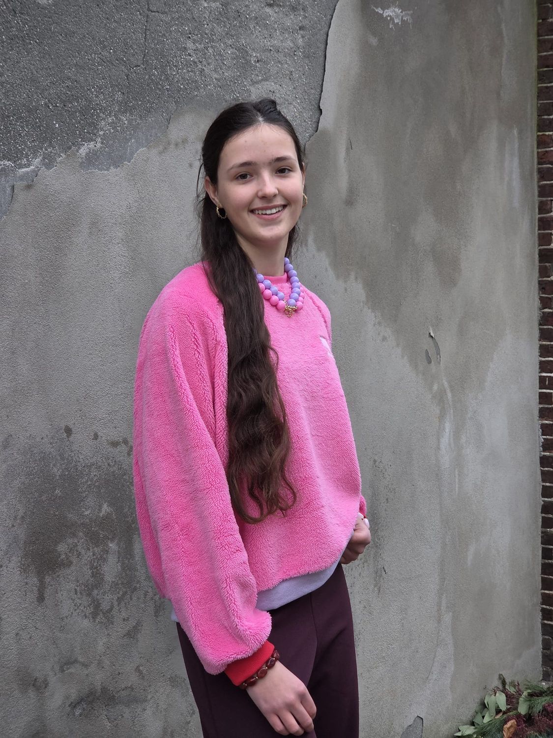 Aline - soft fleece sweater pink