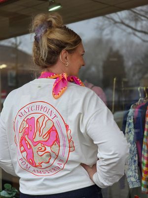 Pom Amsterdam sweater matchpoint SP9523 white