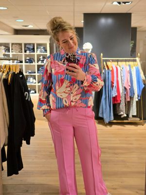 Pom Amsterdam pants colourblock SP9514 cheering pink