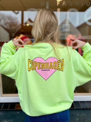 Aline - sweater Copenhagen groen fluo