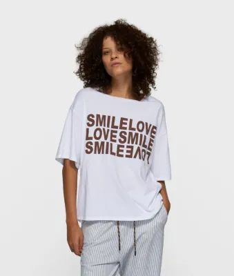 10DAYS smile love tee 20-744-6201 white