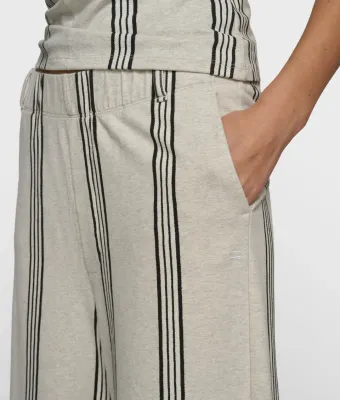 10DAYS wide leg jogger stripes 20-011-6202 soft white melee