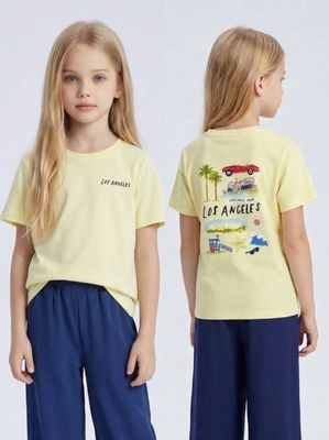 Aline - t-shirt kids Los Angeles geel Aline - t-shirt kids Los Angeles geel