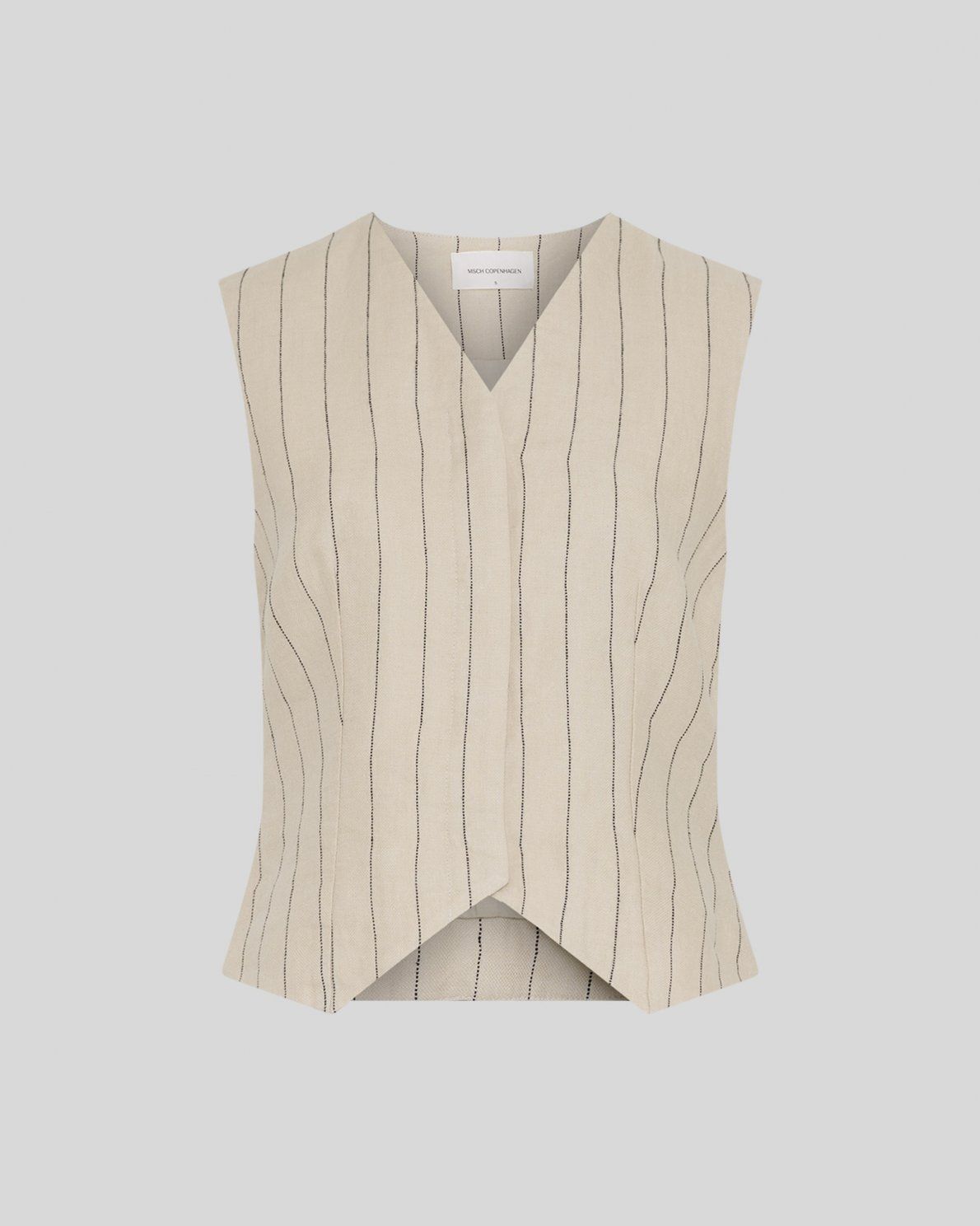MSCH Claritte Waistcoat 19796 Bleach Sand Blk