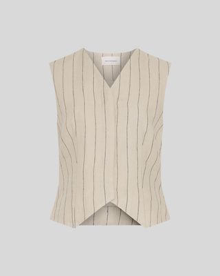 MSCH Claritte Waistcoat 19796 Bleach Sand Blk