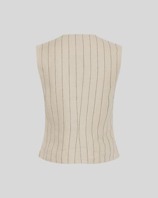 MSCH Claritte Waistcoat 19796 Bleach Sand Blk