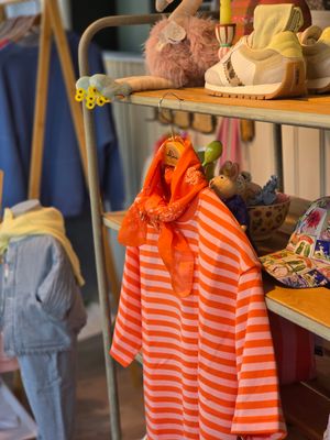 Aline - t-shirt streep oranje