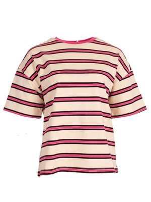 Azzurro - striped tee A-9160 fuchsia