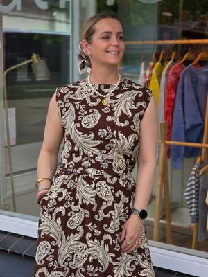 Azzurro - Set blousetop met rok bruin