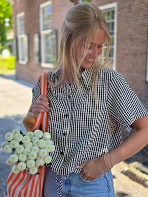 Sisters Point - Eleo blouse Zwarte ruit