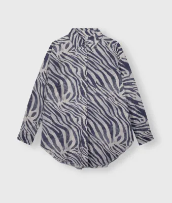 10DAYS zebra blouse 20-412-6202 light vanilla