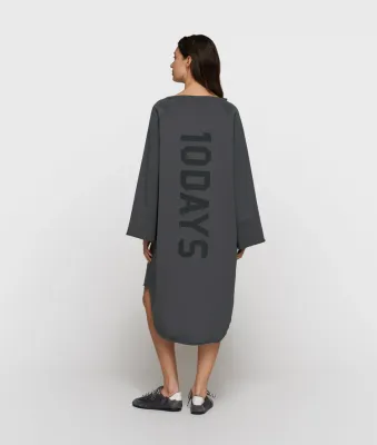 10DAYS logo dress 20-321-6202 steel blue