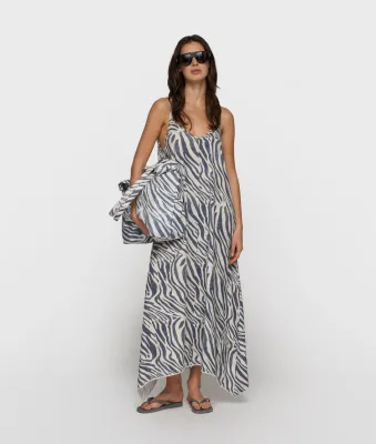10DAYS strappy dress 20-311-6202 light vanilla