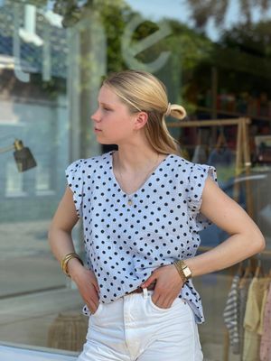 Aline - blouse roesel blue