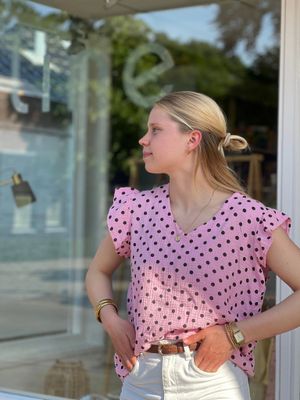 Aline - blouse roesel rose