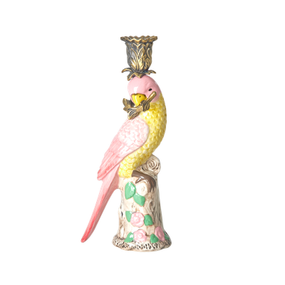 RICE - kandelaar CDHOL-BIRDI roze