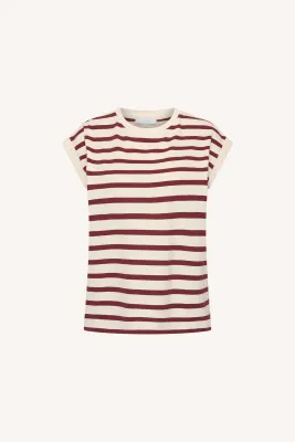 By-Bar tobi stripe top - grain wine stripe