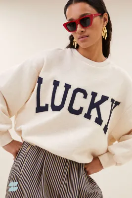 By-Bar lili patchwork sweater - oyster melee