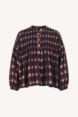 By-Bar mine ikat blouse - wine ikat print By-Bar mine ikat blouse - wine ikat print