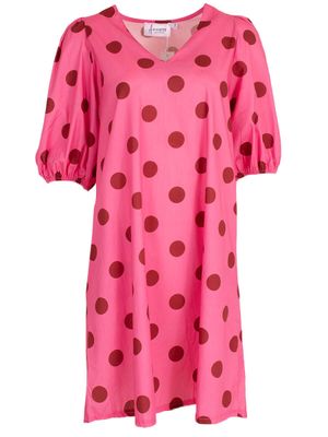 Aline - dot dress A-3844_16 fuchsia